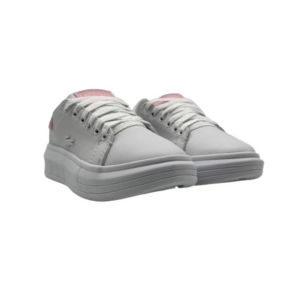 Sapatênis Lacoste Feminino Branco e Rosa