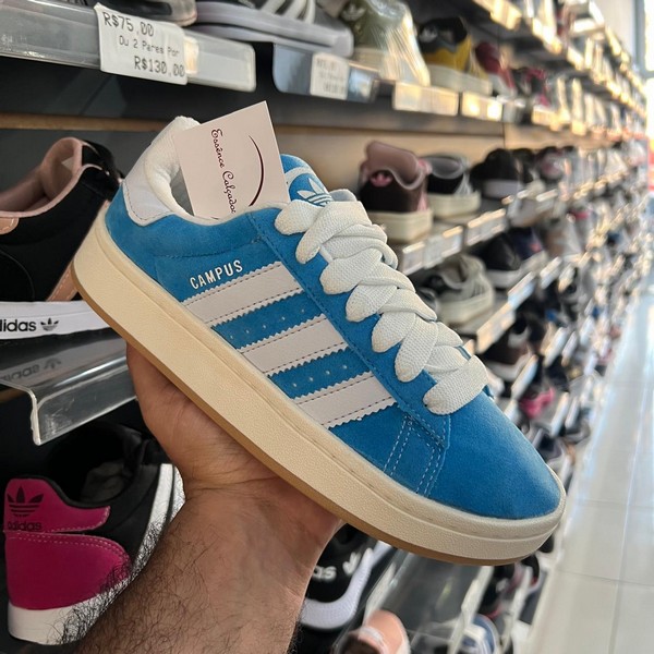 Tênis Adidas Campus Azul e Branco (Promoção)